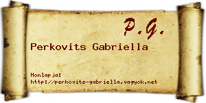 Perkovits Gabriella névjegykártya